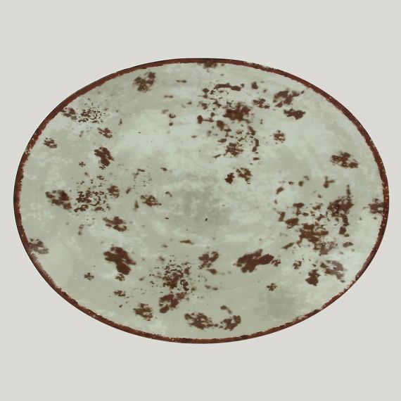Тарелка Peppery овальная плоская 32*23 см, серый цвет, RAK Porcelain