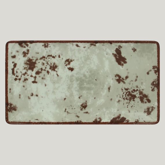 Тарелка Peppery прямоугольная плоская 33,5*18 см, серый цвет, RAK Porcelain