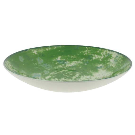 Тарелка Coupe круглая глубокая зеленая D 30 см, Peppery, Rak Porcelain