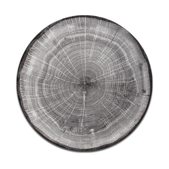 Тарелка "Coupe" круглая плоская серая D 15 см, WoodArt, Rak Porcelain