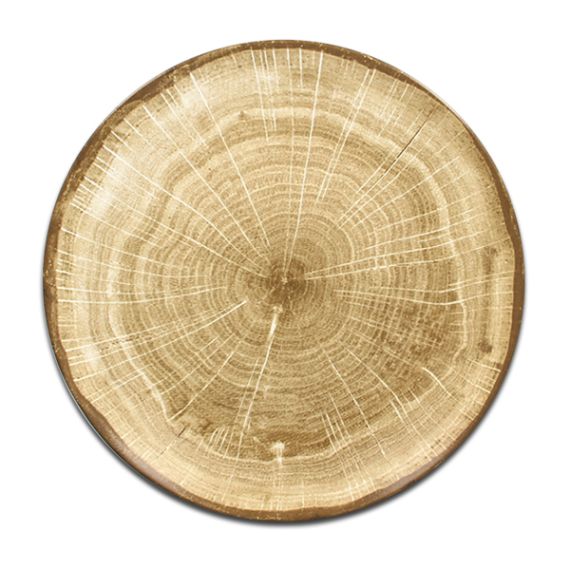 Тарелка "Coupe" круглая плоская зеленая D 21 см, WoodArt, Rak Porcelain