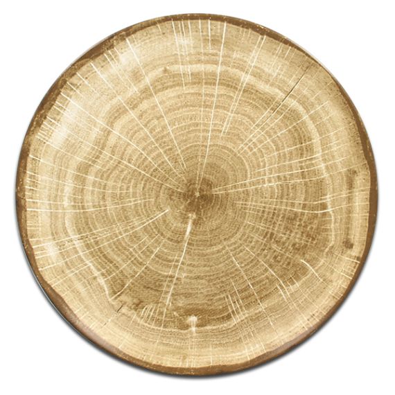 Тарелка "Coupe" круглая плоская зеленая D 27 см, WoodArt, Rak Porcelain